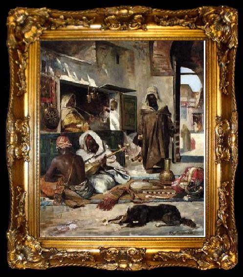 framed  unknow artist Arab or Arabic people and life. Orientalism oil paintings 559, ta009-2